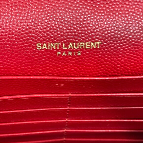Yves Saint Laurent Portefeuille Envelope Leather Crossbody Bag/WOC (JB1084) - Picture 10 of 11